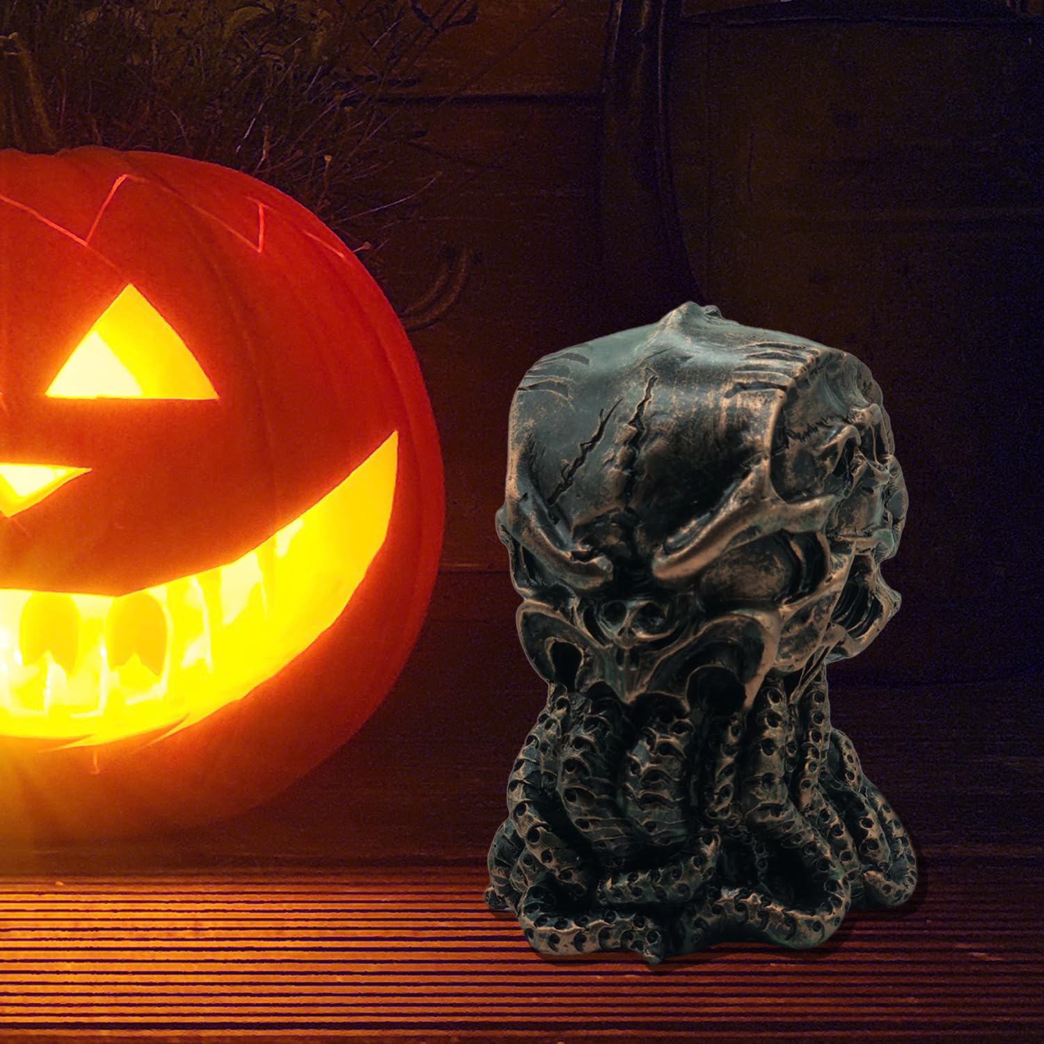 Zagxuade Cthulhu Skull Statue, Myths Legends Sea God Collectible Figurine, 6 Inches Tall ()