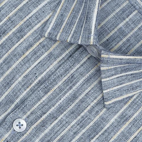 Image of GHPC 100% Cotton Striped Half Sleeves Regular Fit Formal Shirt for Men