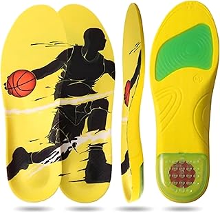 Premium High Jump Sports Insole with Shock Absorber | Basket Ball Shoe Inserts, Running, Athletic Shoe Sport Insoles, Sport Inserts for Shock Absorption L (Men 8-10/Women 10.5-12.5)