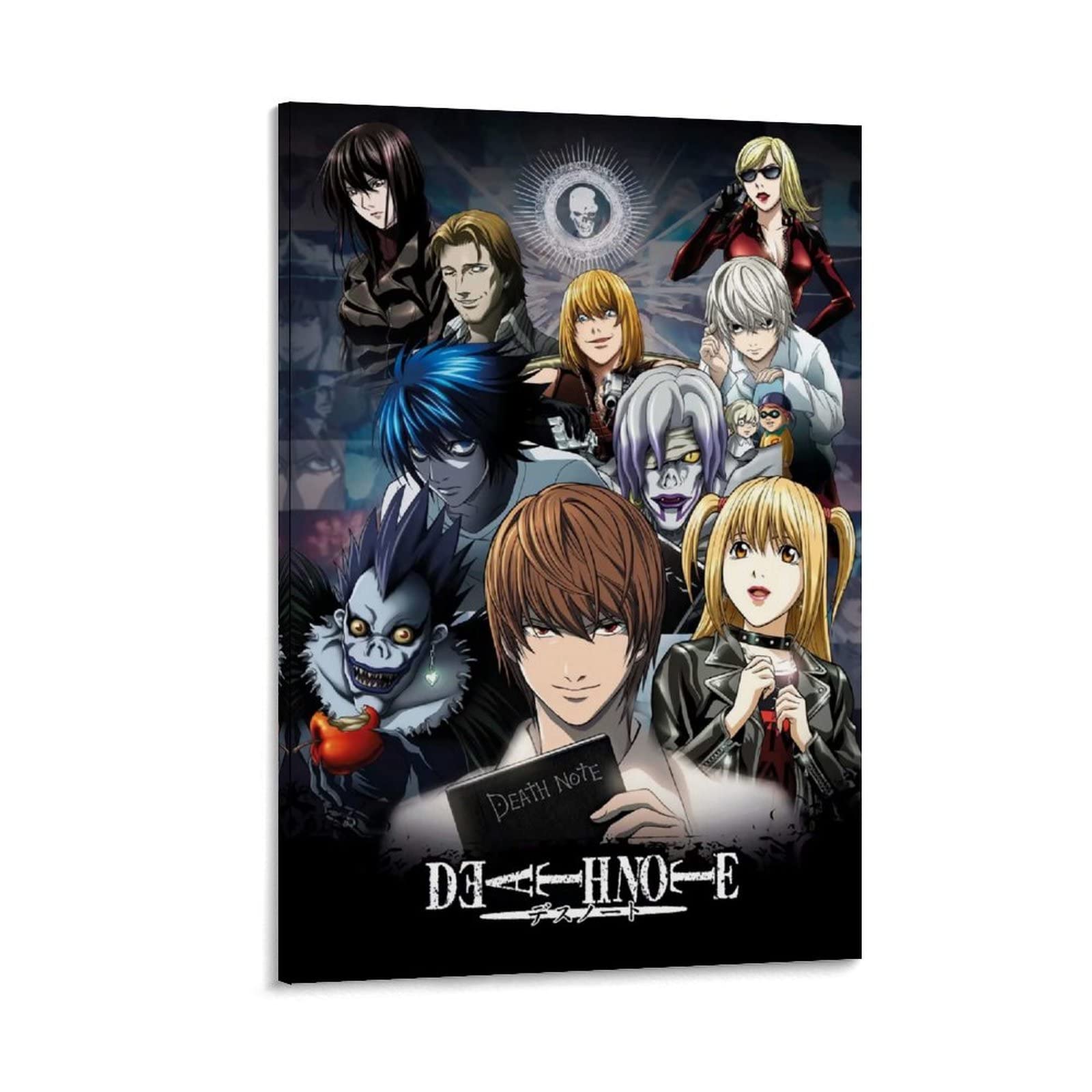 Anime Death Note Poster Yagami Light L Misa Amane Ryuk Poster Decorative Painting Canvas Wall Art Living Room Posters Bedroom Painting 24x36inch(60x90cm)