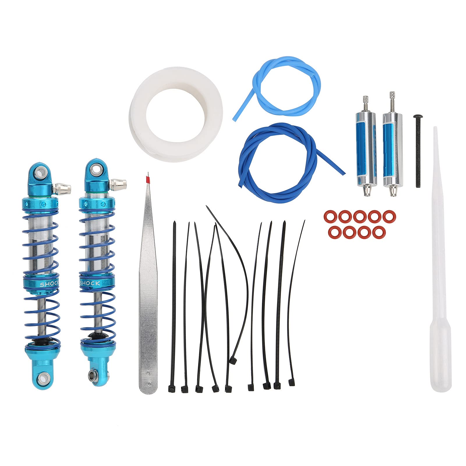 Amortiguador de Metal RC de 2 Uds, Reducción de Vibración Ajustable de para 1/10 Crawler, Aleación de Aluminio, (80mm)