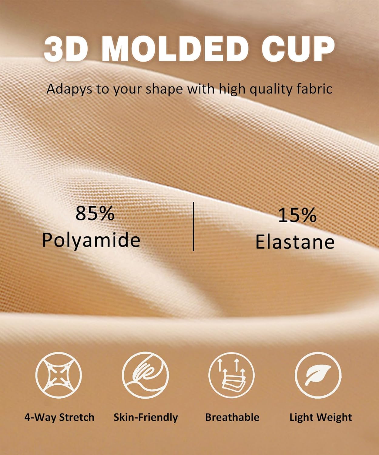 Deep V Bras for Women No Underwire Seamless Bralettes Push Up Soft Wireless Comfort Bra - Image 6