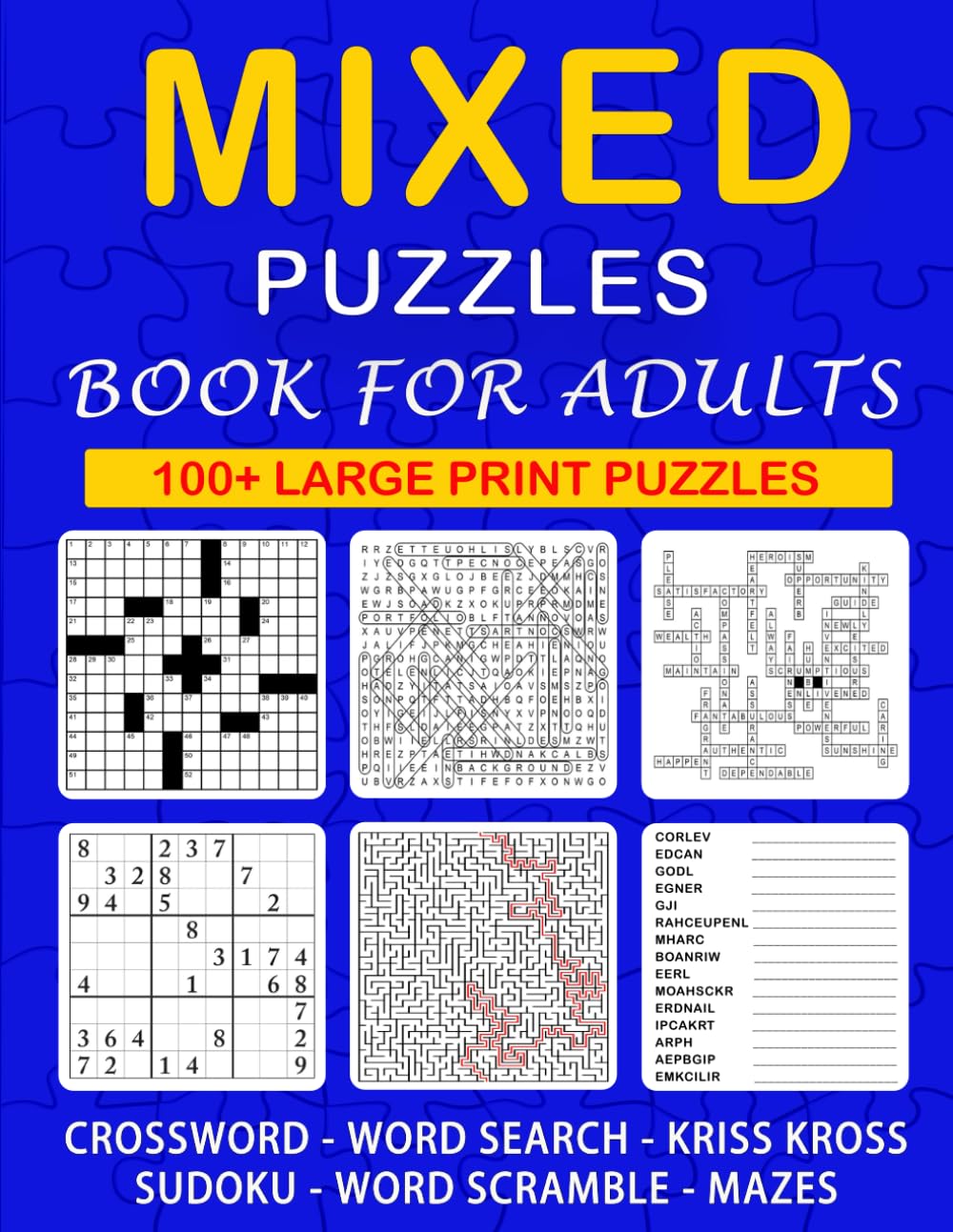 Mixed Puzzles: Activity Book For Adults