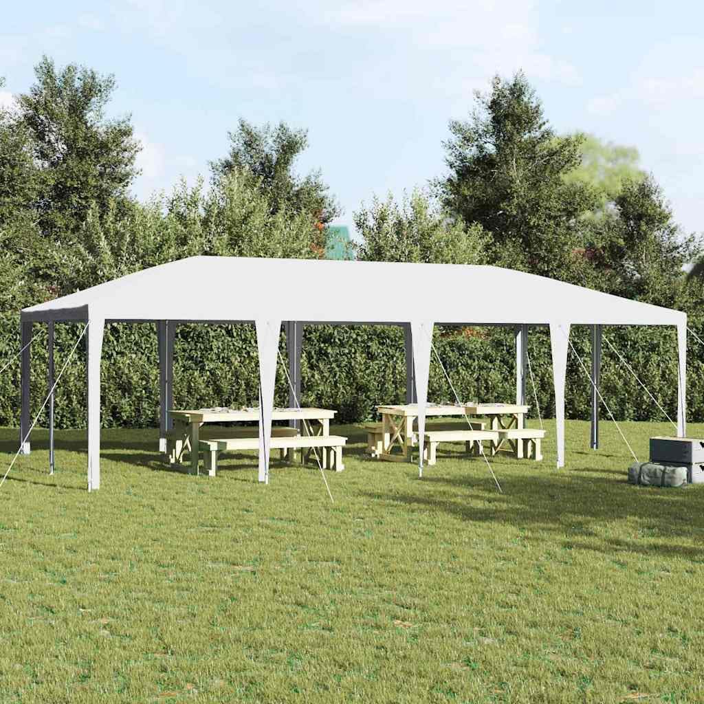 Namiot Imprezowy Biały 800 x 400 x 266 cm | Polietylen i Stal, Łatwy Montaż, Wodoodporny, Na Taras i Ogród