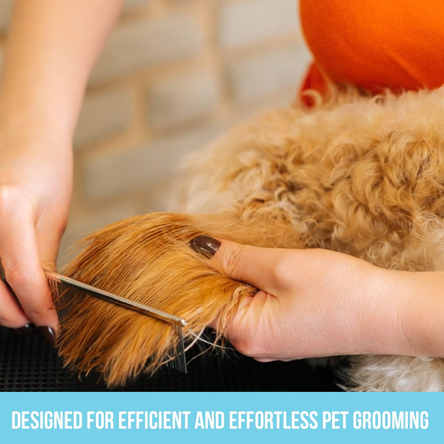 The Doodle Brush Dog Combs for Grooming Matting Metal Comb for Dogs Large Goldendoodle Stainless Steel Doodle Dog Grooming Combs - Image 3