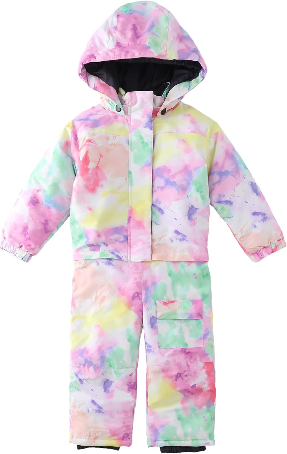 Girls Boys One Piece Snowsuit Waterproof Windproof Ski Snow Hooded Coveralls