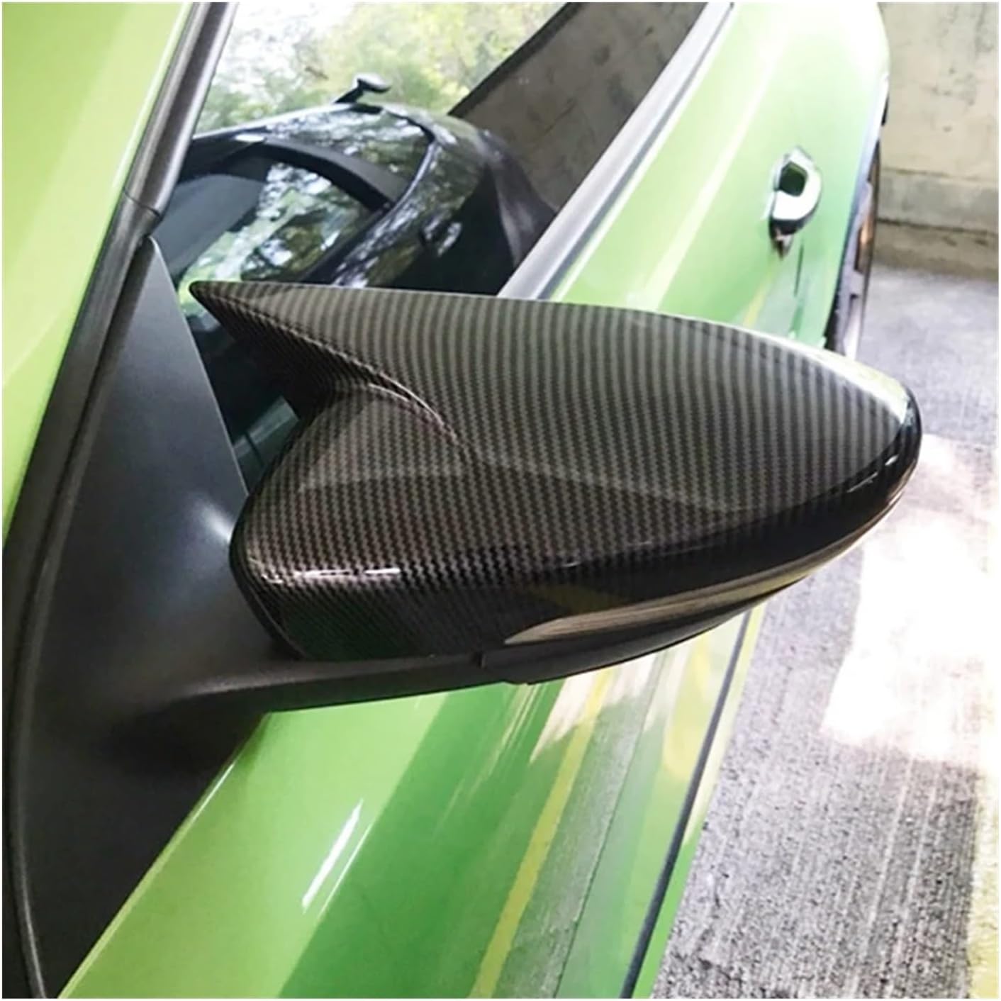 4X Compatible With Scirocco 2009-2018 Plastic Door Side Wing Rearview Mirror Ox Horn Cover Cap Car Accessories