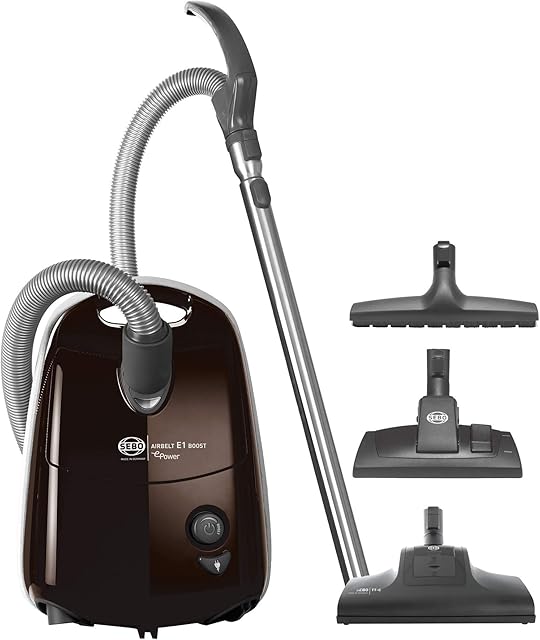 SEBO AIRBELT E1 Boost ePower Vacuum Cleaner 92629GB, Cylinder, Dark Chocolate, 5.3kg
