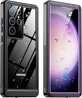 SPIDERCASE Designed for Samsung Galaxy S23 Ultra Case Waterproof,Built-in Screen Protector Full Protection Heavy Duty Shockproof Anti-Scratched Phone Case,Purple