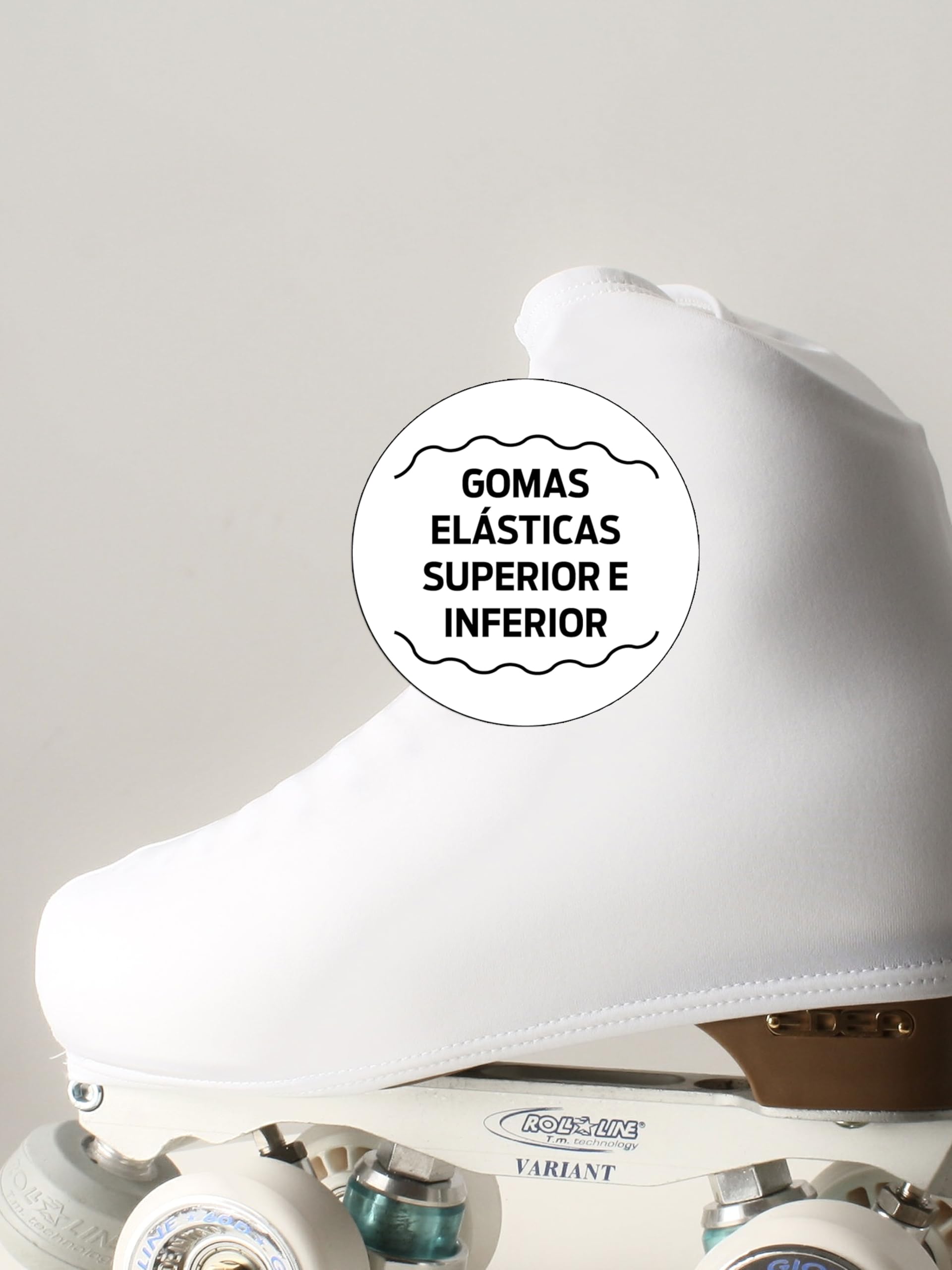 Genérico CRLSPORT Cubre patín para niña y Mujer, Funda PatinSkate, Professional Skating, Patinaje Hielo,artístico o en línea. 180 Densidad. Talla Universal Adulto y niños. Color Blanco. - 5