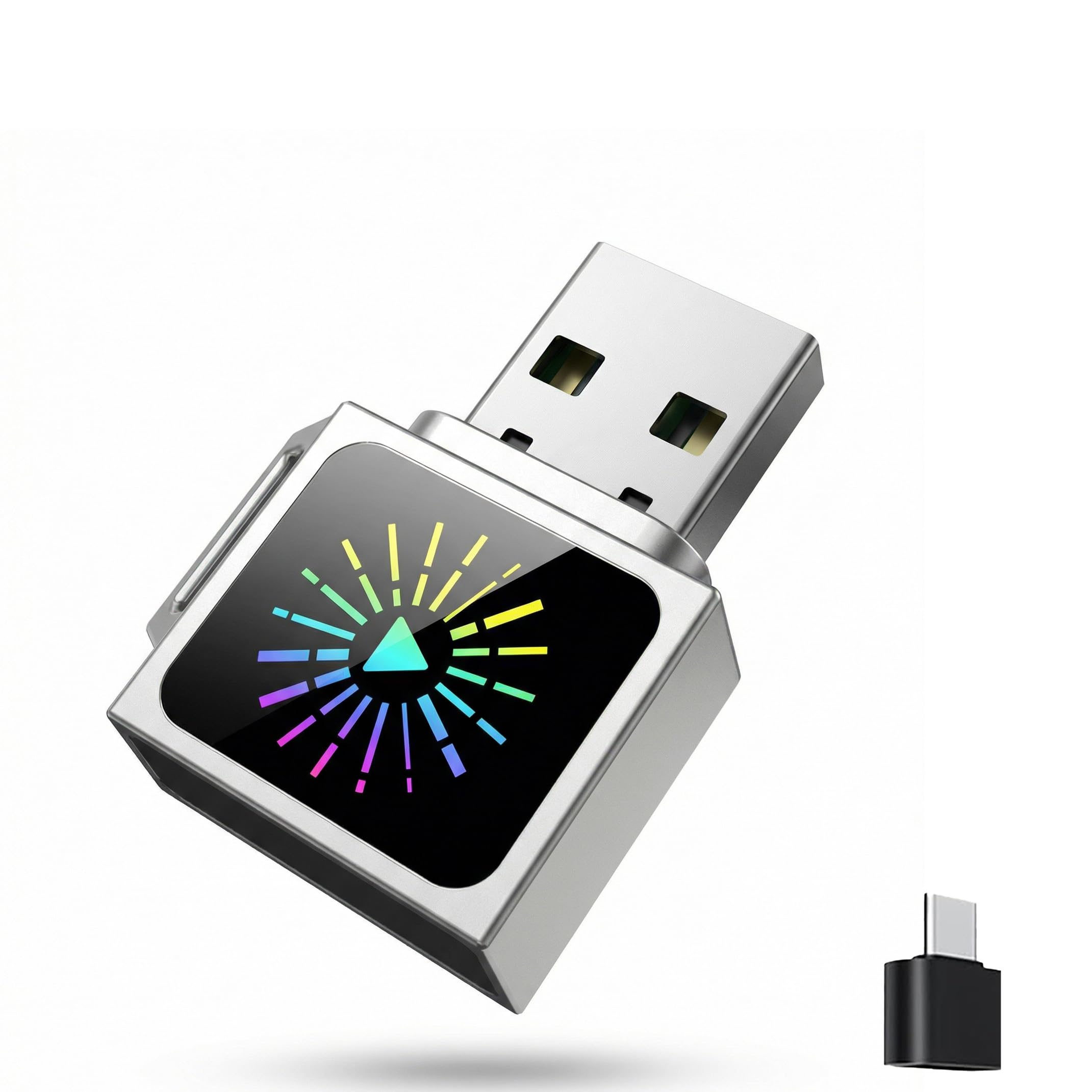 Adattatore wireless per Apple CarPlay e Android Auto, mini dongle con WiFi 6 e Bluetooth, riconnessione automatica, design compatto in metallo USB-C Incluso