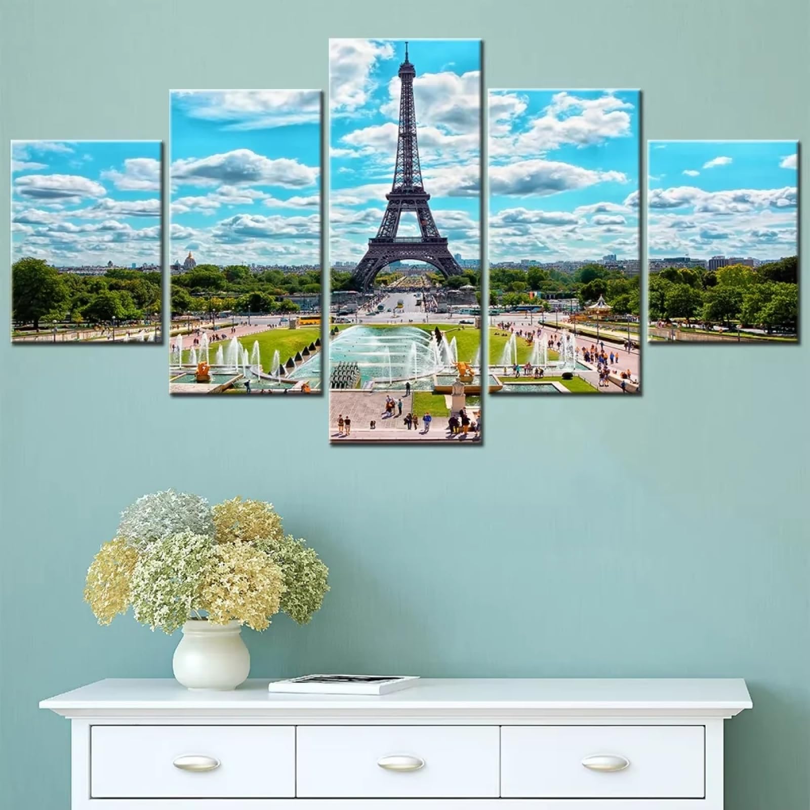 Impression sur toile 5 parties Paris pour une elegance durable - 7