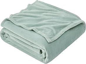 EHEYCIGA Coperta Pile Matrimoniale Maxi, Plaid Letto Coperte Pile di Flanella Calda Morbida, King 230x270 Verde Salvia