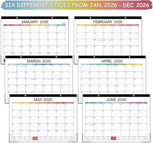 Miniatura 5 de Calendario de escritorio 2026, calendario de escritorio 2026, 14.8 x 11.4 pulgadas, enero de 2026 a diciembre de 2026, calendario de 12 meses,
