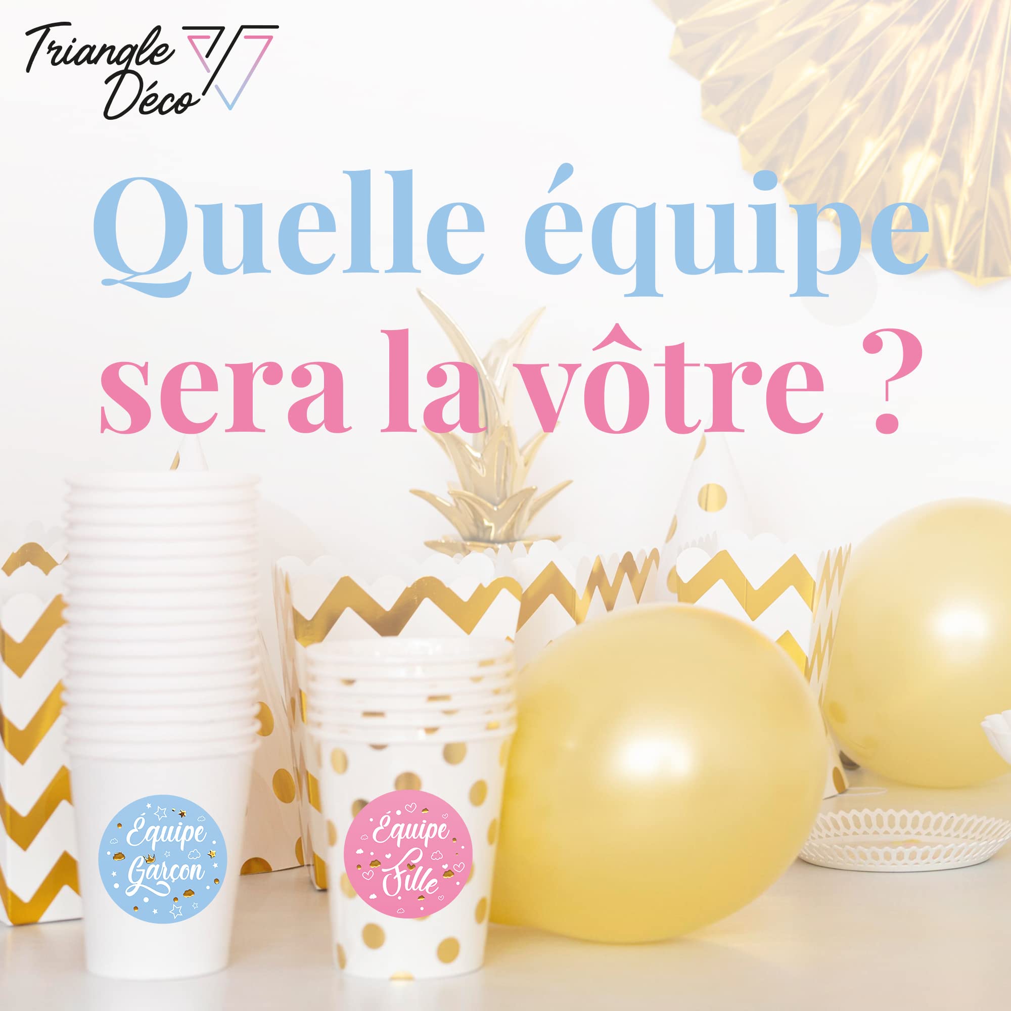 Lot Autocollants Gender Reveal Équipe Fille ou Équipe Garçon 40 pcs Étiquettes Révélation de Genre Annonce Baby Shower Bébé Fille ou Garçon Articles de Fête Gender Reveal Party Team Boy Or Girl