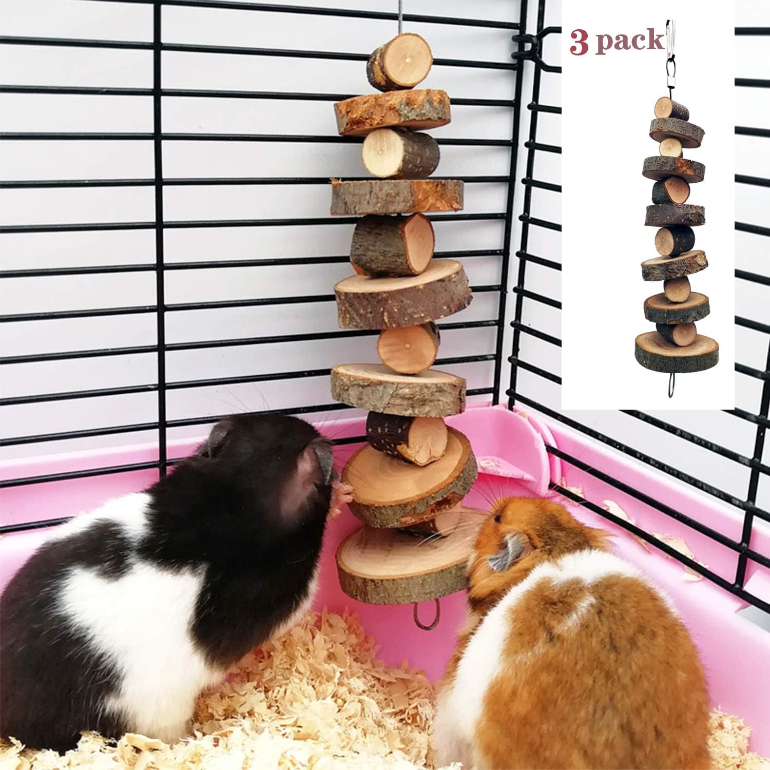 meerschweinchen spielzeug selber machen myiven Kauspielzeug aus natürlichem Bio-Apfelholz, 3 Stück, kleine Tier
