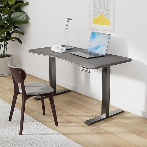 Miniatura 2 de Vari VariDesk Ergo - Escritorio de pie ajustable en altura de 54 x 26 pulgadas, escritorio eléctrico curvado de pie con borde redondeado de cascada,