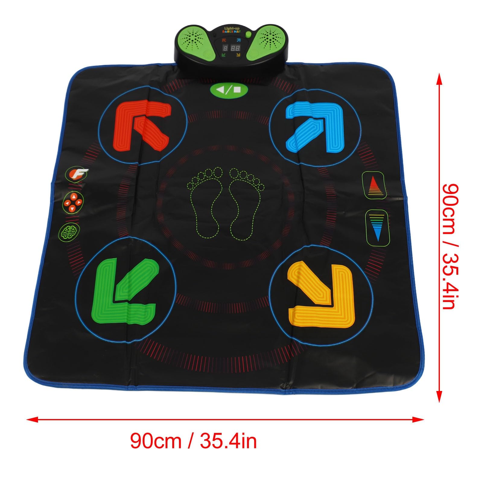 Pad da Ballo per Musica Elettrica Regolabile con 3 modalità di Gioco Pieghevole per Bambini e Famiglie Materiale PVC 90 X 90 Cm