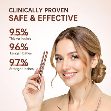 Lash Serum for Eyelash Growth: Advanced Eyelash Growth Serum with Hyaluronic Acid & Multi-Peptide, Vegan Lash Boost Enhancer for Sensitive Eyes, Thicker Formula for Longer, Fuller Looking Lashes