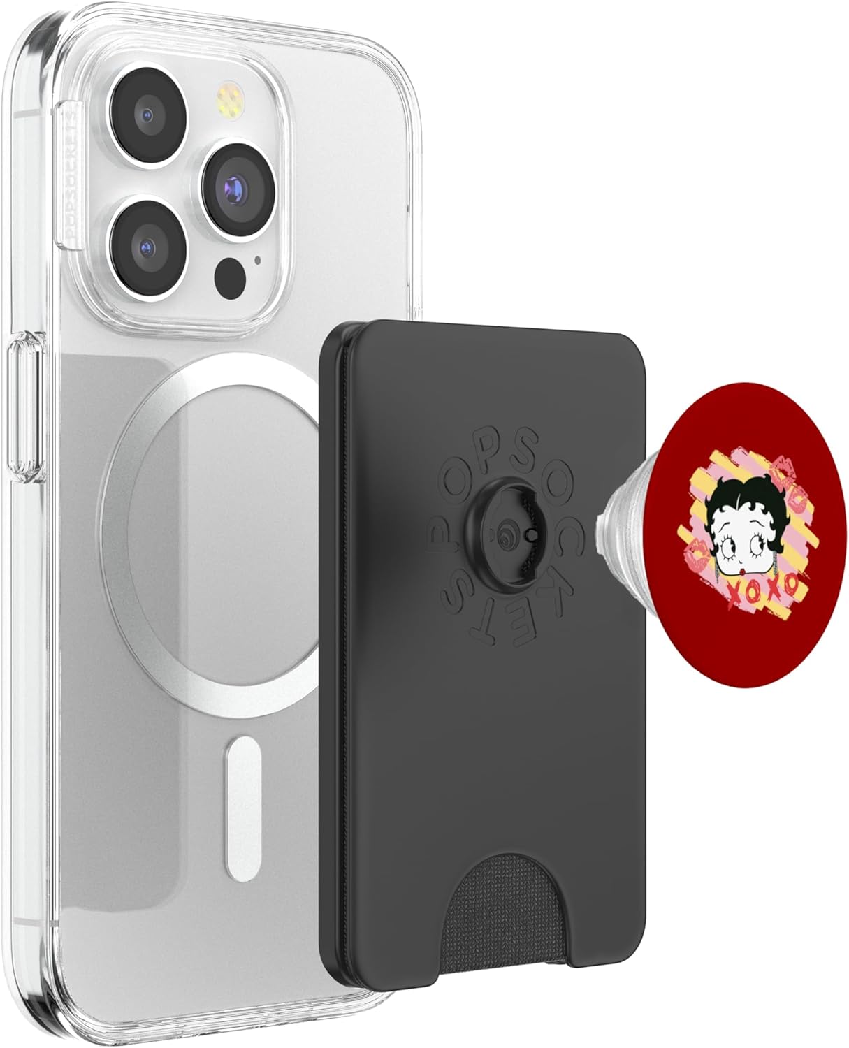 Betty Boop XOXO Lipstick Marks PopSockets PopWallet for MagSafe