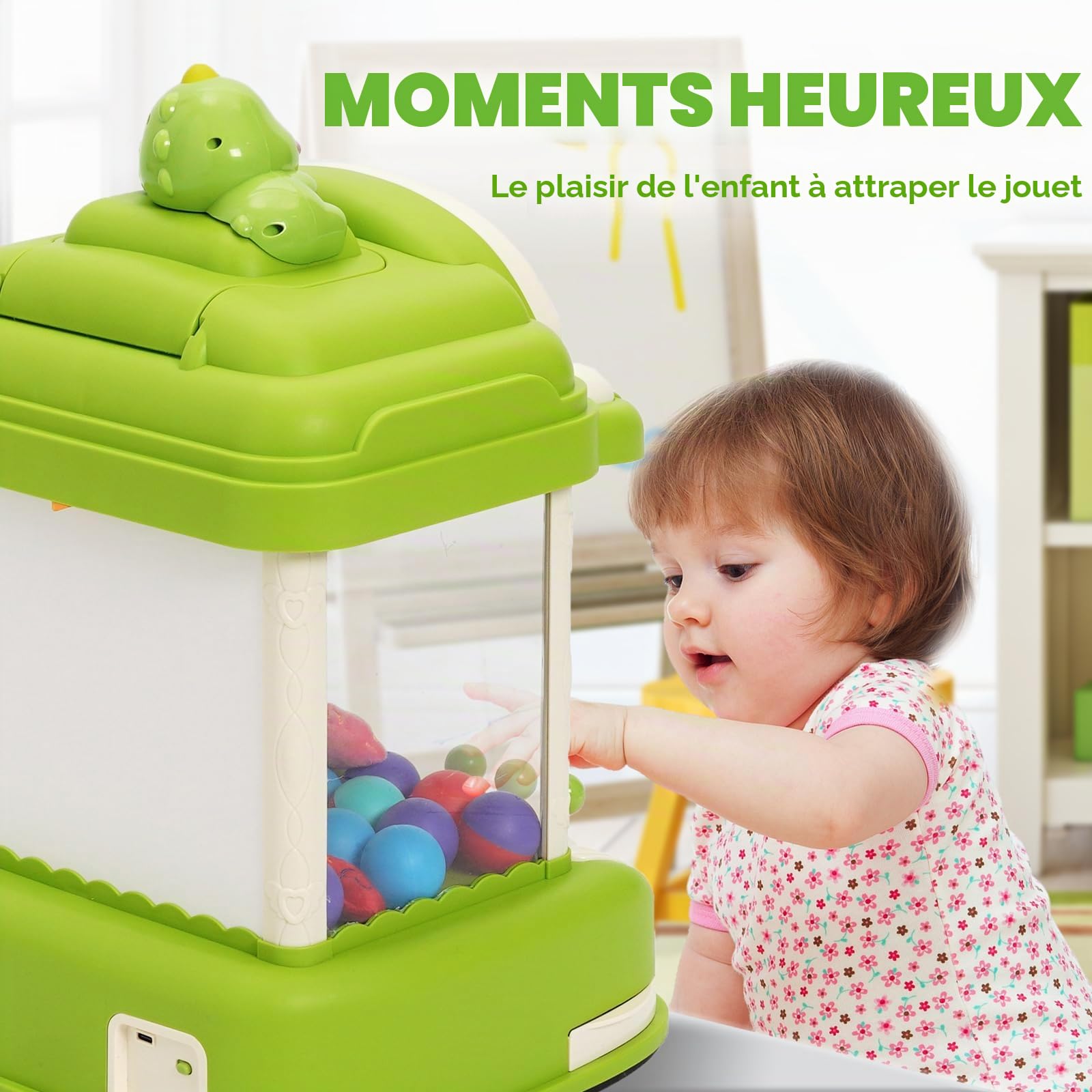 Machines à Pinces pour Enfants,Machine à Griffes avec pièce de Monnaie,,Mini Machine à Griffes Enfant Distributeur de Bonbons Cadeaux d'anniversaire De Noël pour Garçons et Filles de 3 Ans