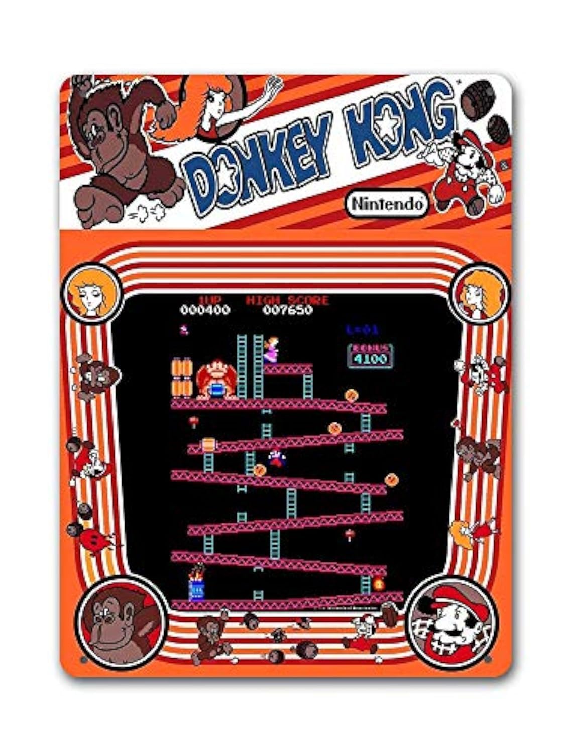 peiyeety Metal Tin Sign Donkey Kong Quote Vintage Decorative Metal Wall Art Plaque For Home Living Room Bedroom Farmhouse Patio Rustic Wall Decor 6x8 Inch