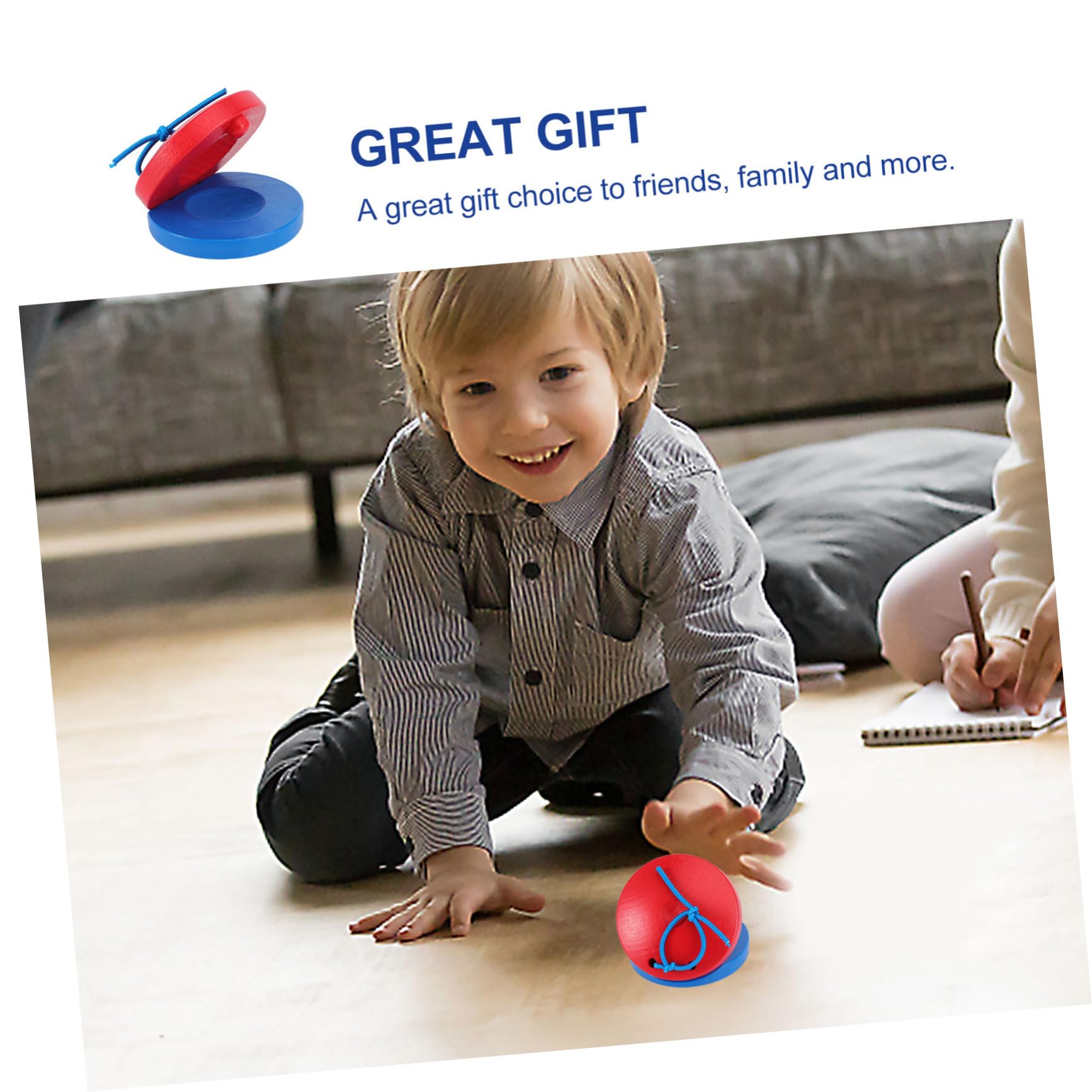 KONTONTY 4pcs Brightly Colored Wooden Soundboards Fun Handheld Percussion Instruments for Preschool Music for Early Education and Brain Development