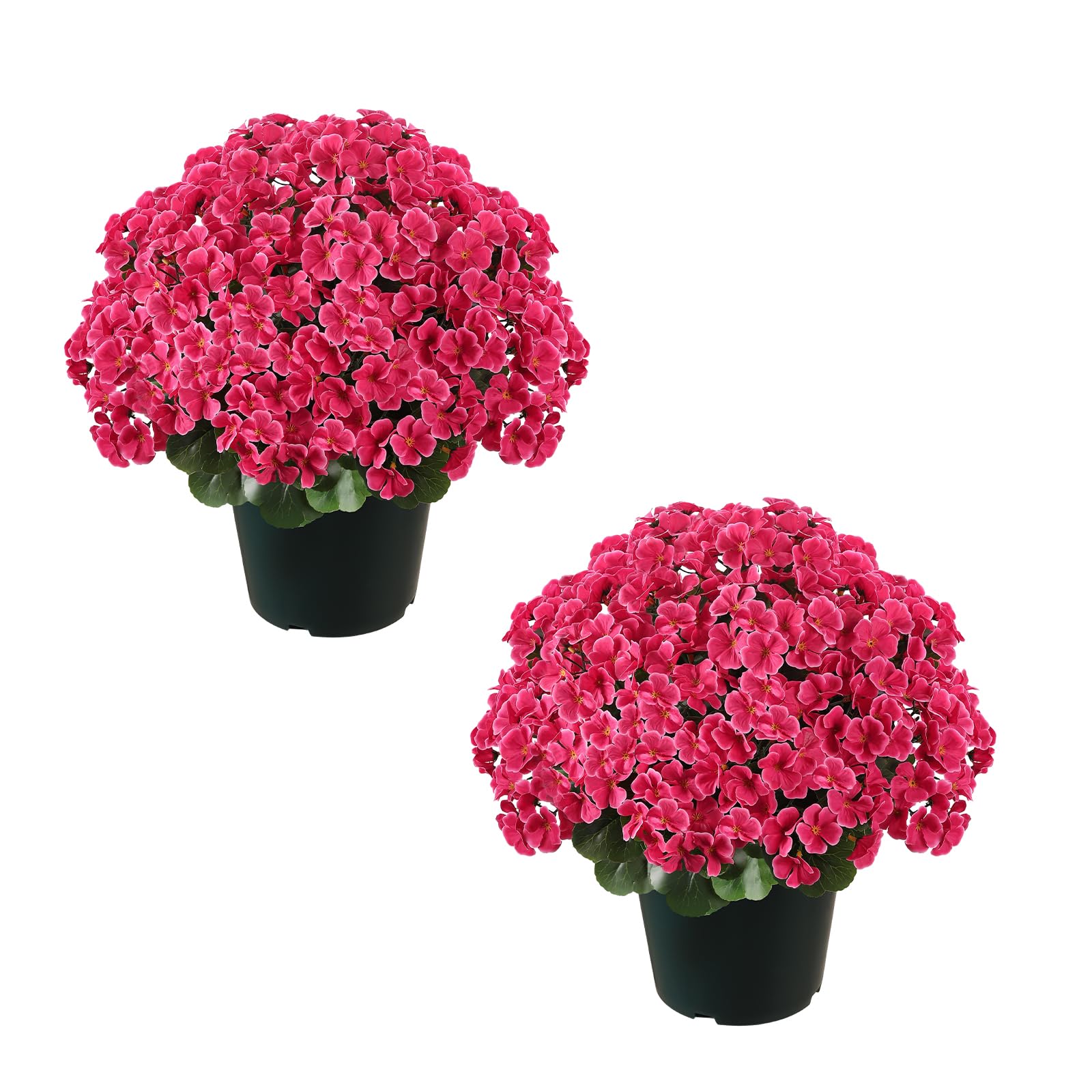 Géraniums roses topiaire artificiel extérieur de 50,8 cm avec traitement anti UV