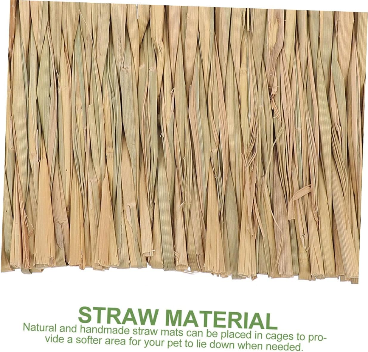 Yardwe 5Pcs Small Animal Grass Mat Natural Woven Bedding for Guinea Pigs Rabbits Hamsters Parrots Cooling Pad for Summer Use