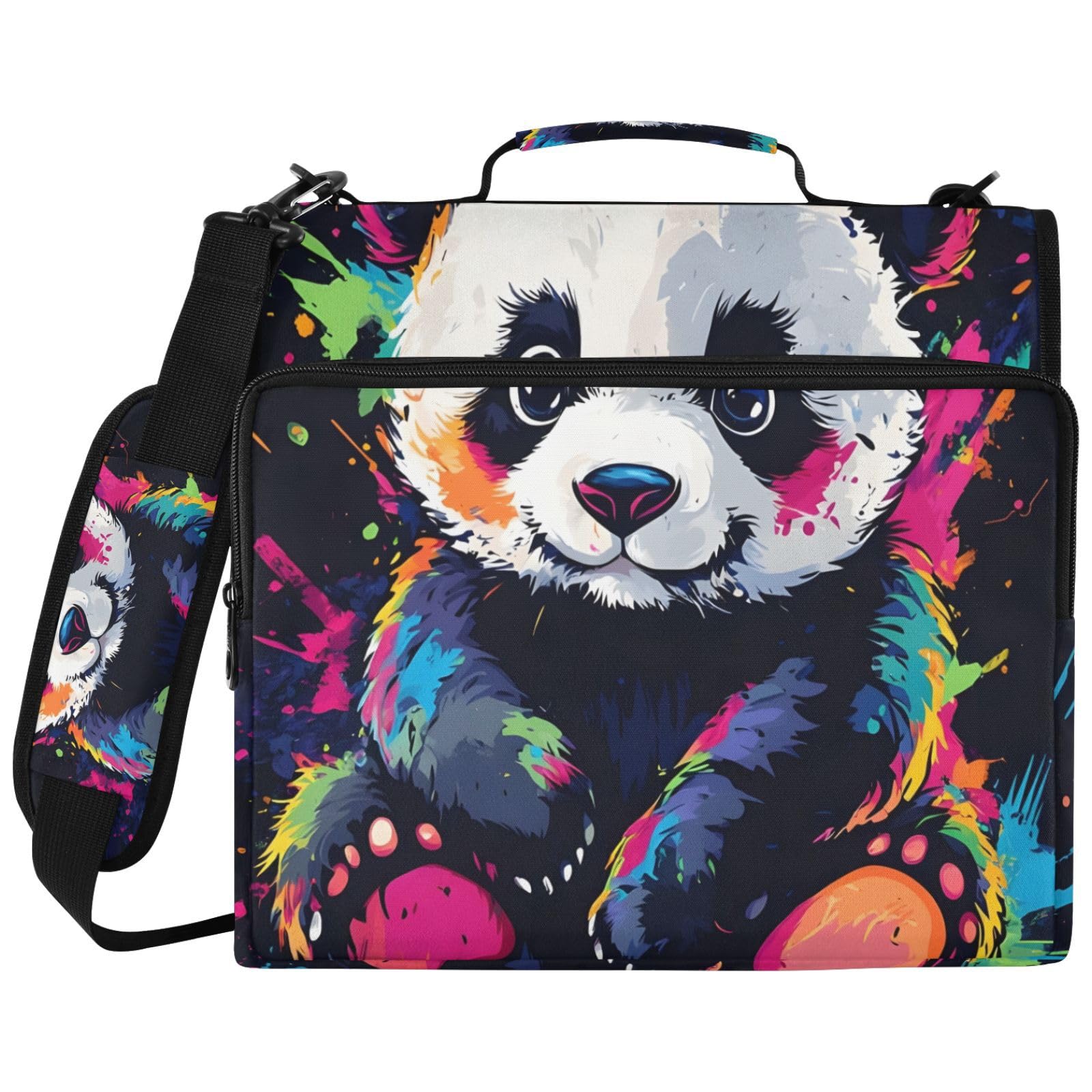 Classeur panda pour l'école et le travail avec compartiment ordinateur portable - 8