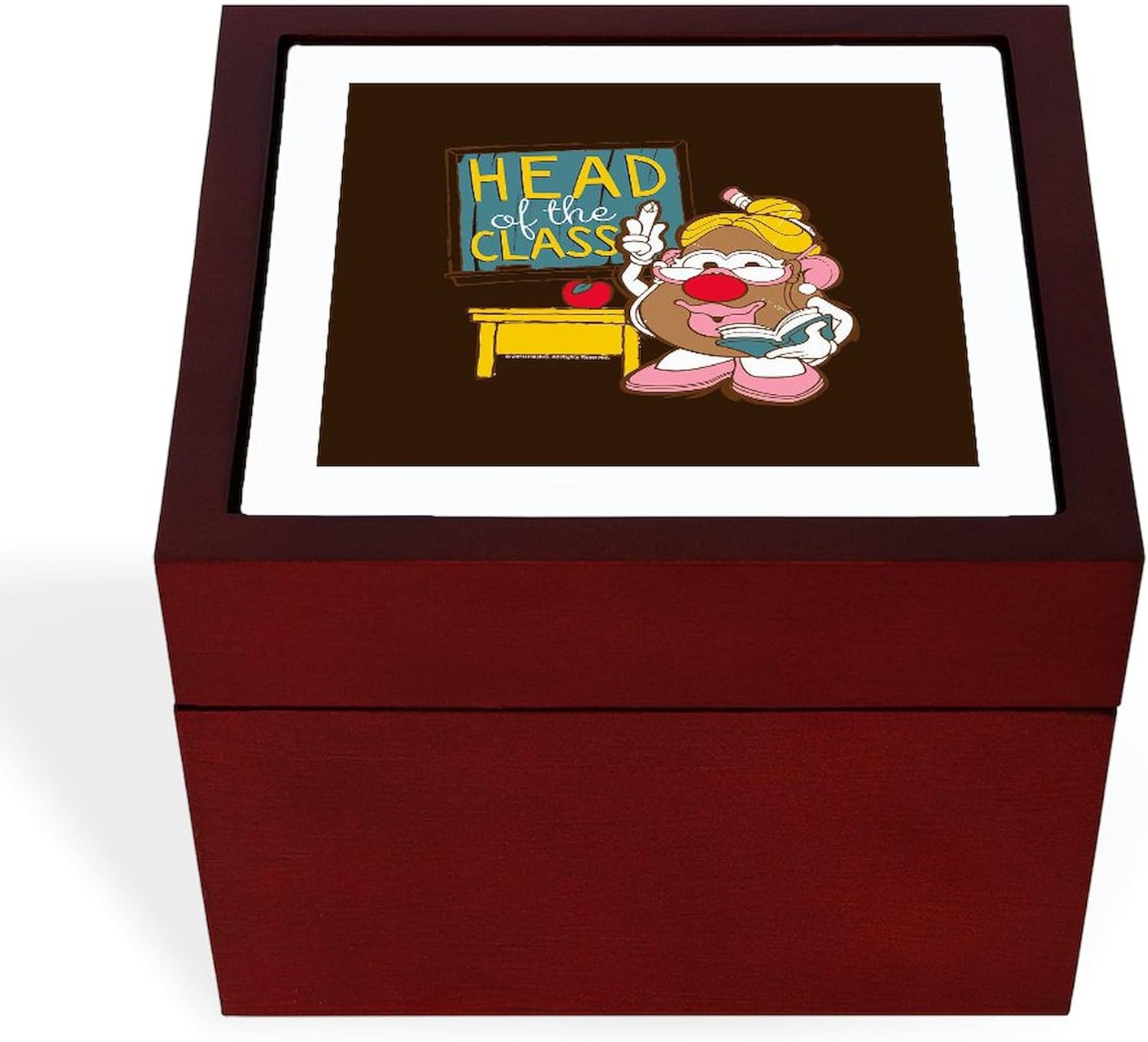 CafePress Mrs. Potato Head of Class Memory Keepsake Jewelry Box, 5"x5"x3.75"