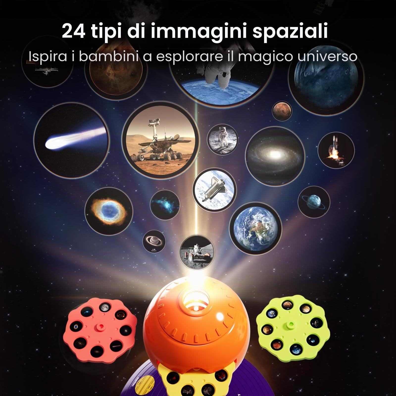 Science Can Sistema Solare per bambini, 8 giocattoli spaziali dei pianeti, STEM Giocattoli per 3 4 5+ anni Ragazzi Ragazze