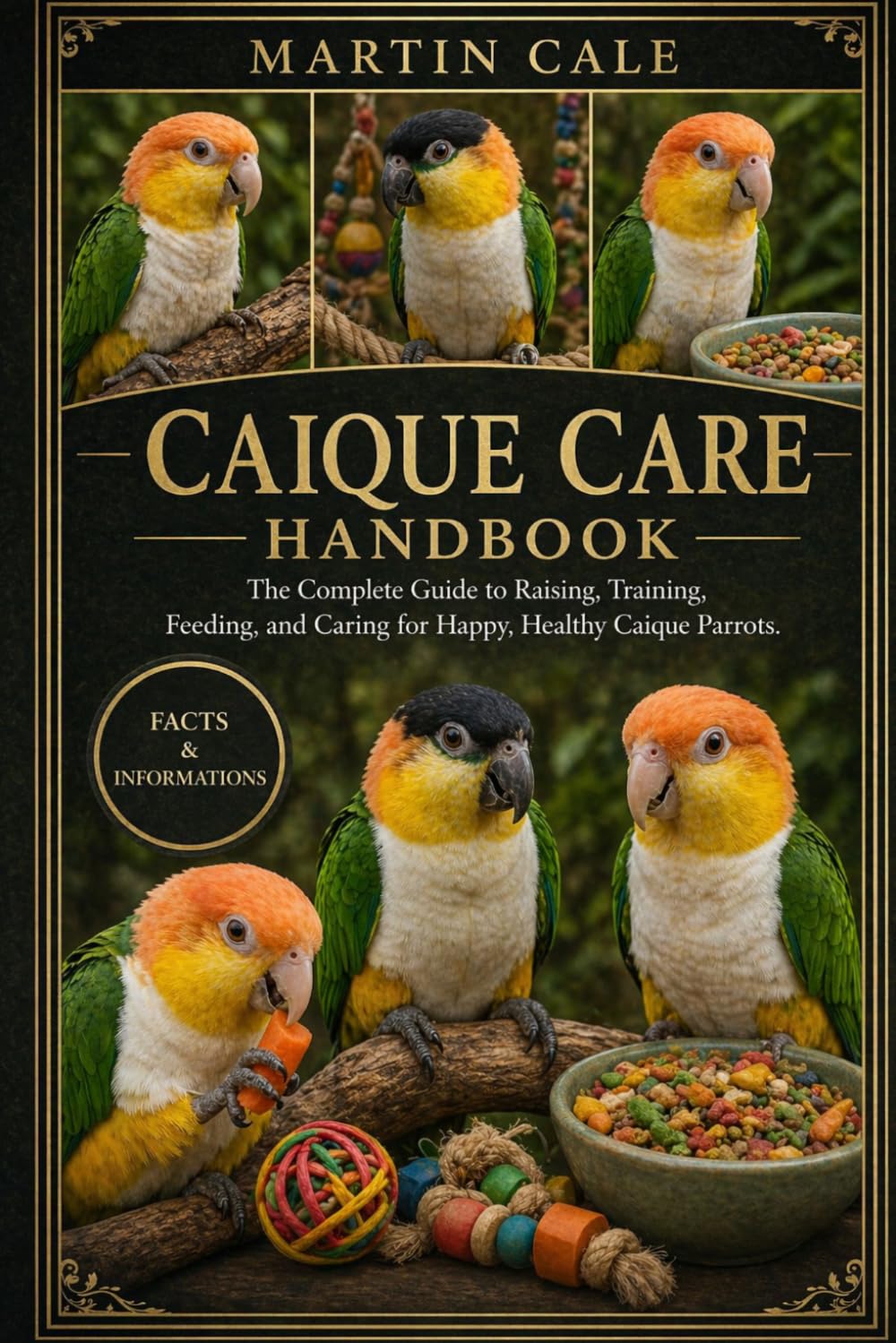 CAIQUE CARE HANDBOOK: The Complete Guide to Raising, Training, Feeding, and Caring for Happy, Healthy Caique Parrots.