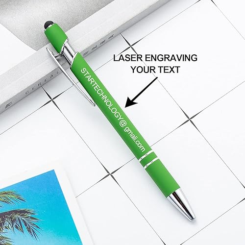 Miniatura 10 de AIFLM Bolígrafos personalizados con nombre a granel hasta 500 unidades de bolígrafos grabados gratis con tu nombre y texto para negocios,