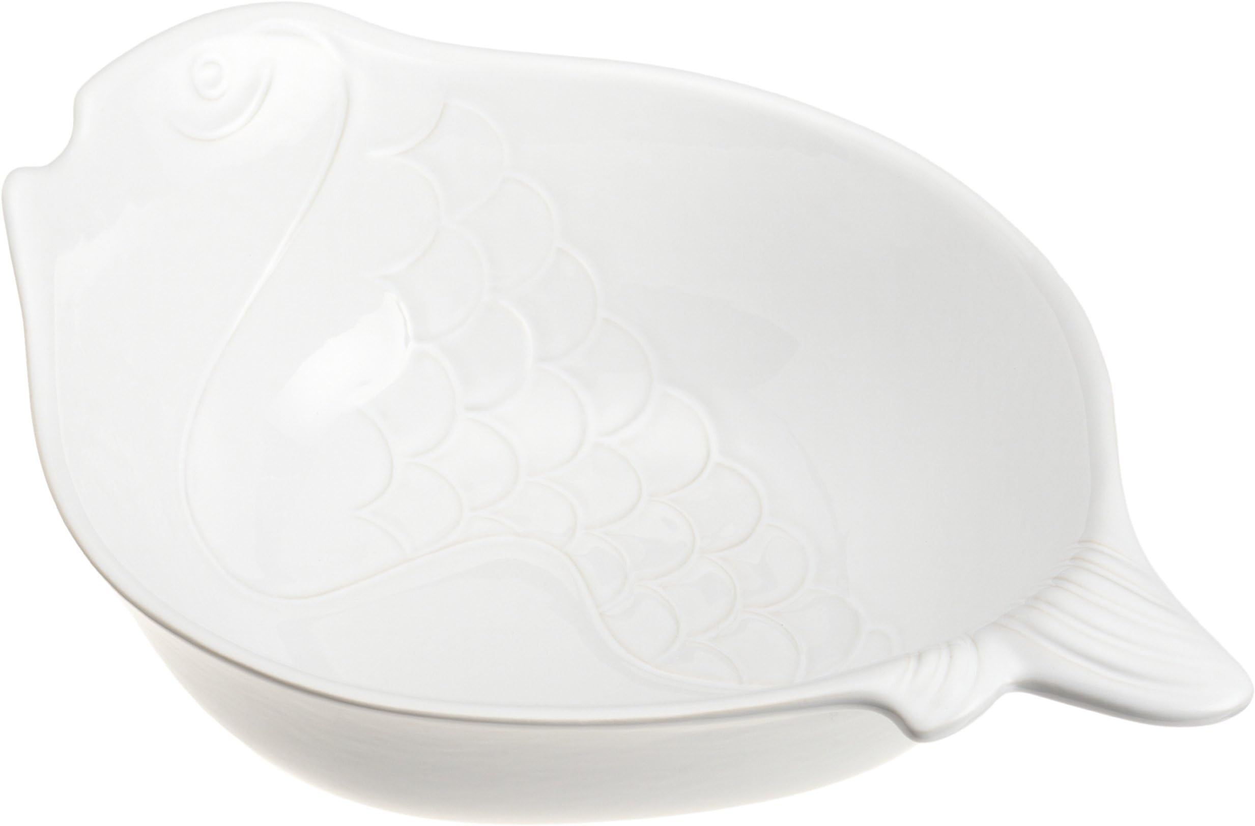 Esprit de Cuisine by Appolia Fish Shape 5 Quart Deep Baker, Antique White