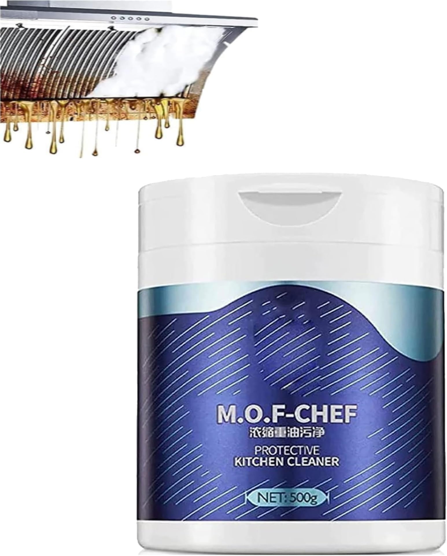 All Purpose Kitchen Cleaning Powder, M.O.F-Chef Kitchen Protective Cleaner Heavy Duty Degreasing Bubble Powder Foam Cleaner Rust Remover(1PCS)