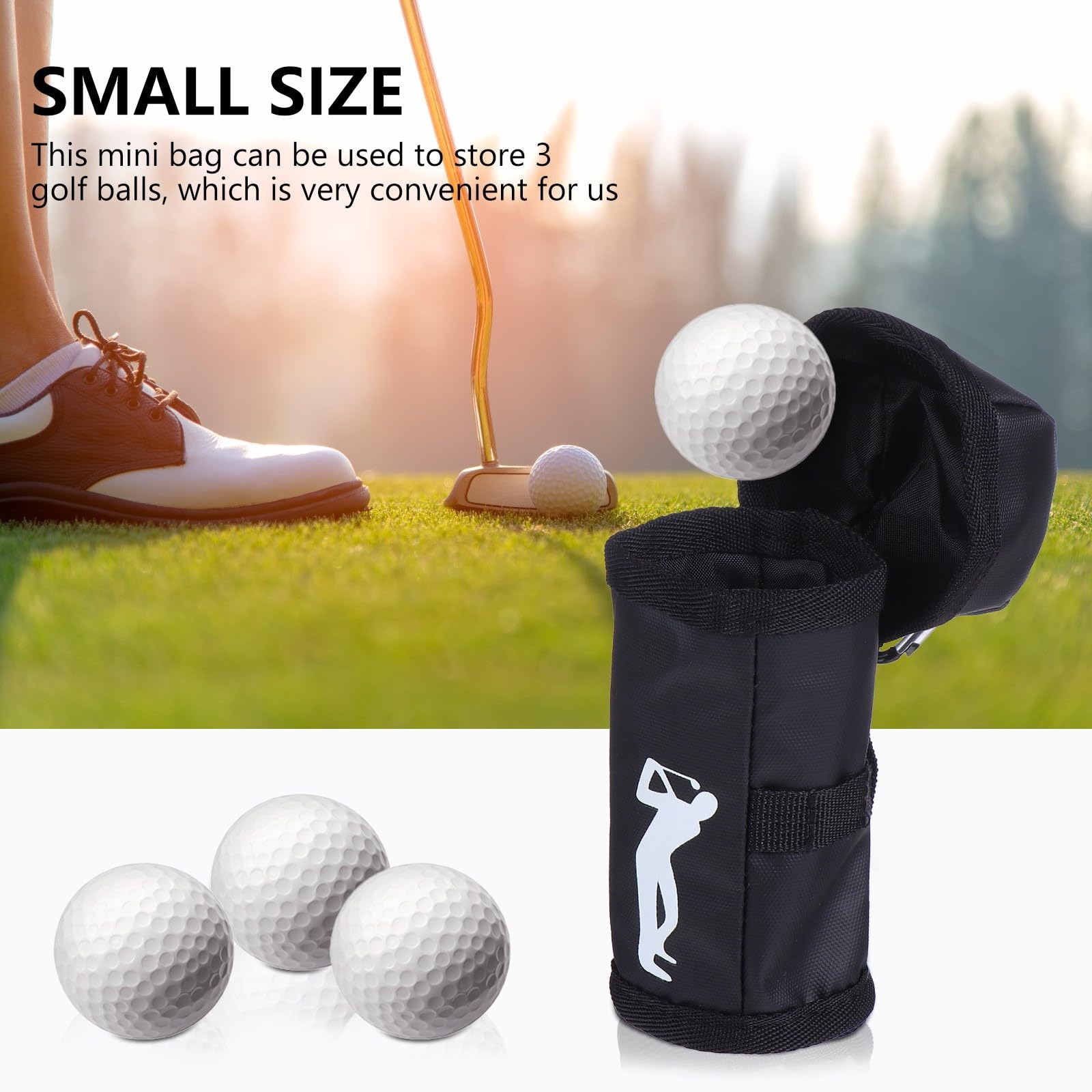 Tragbare Golfball Tasche aus Leichtem Material Kompakte Mini Aufbewahrungstasche für Bälle Einfache und Praktische Golfzubehör Tasche für Unterwegs und Platzsparendes Verstauen
