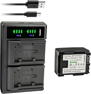 Kastar 1-Pack Battery and LTD2 USB Charger Replacement for Canon VIXIA HF M301 HFM301, VIXIA HF M306 HFM306, VIXIA HF M40 HFM40, VIXIA HF M41 HFM41, VIXIA HF M46 HFM46, VIXIA HF M400 HFM400