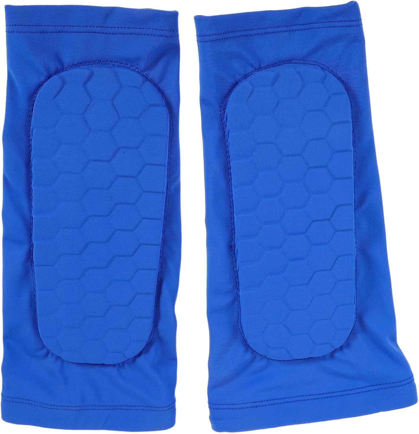 Toddmomy 1 Pair Soccer Shin Guards Sleeve with Honeycomb Padding for Stable Protection, Blue Polyester Fiber Football Leg Sleeves, Breathable Anti-Slip Calf Compression for Men, Women,