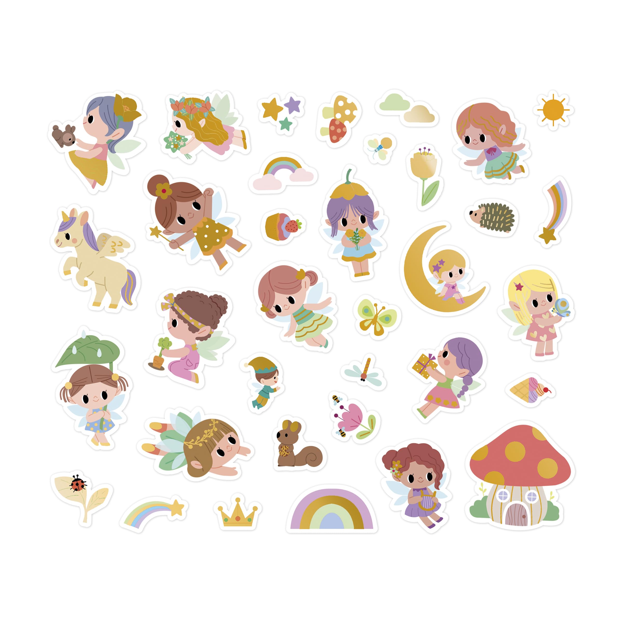 Janod, 200 stickers pack, Stickers Autocollants, Fairy Theme, From 3 Years and Up, Creative Leisure for Children - Image 3