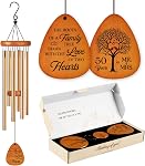 Leebbsin 50th Anniversary Wedding Wind Chime - Romantic Golden for Couple, Parents, Wife, Husband, Friends - Keepsake Ideas | Happy 50th Anniversary Romantic Gifts for Couple, Parents, Wife, Husband, Friends, Golden Anniversarys Keepsake Gifts Ideas