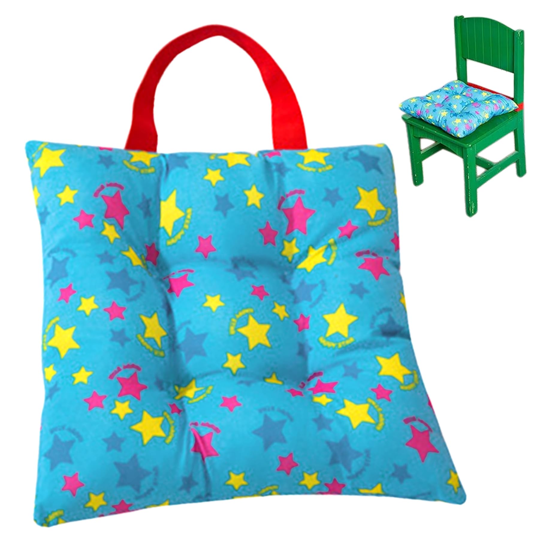 Cojín para silla para niños de asiento suave cóncavo y cojín infantil con correas 12 pulgadas