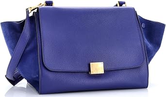 Pre-Loved Trapeze Bag Leather Medium, Blue