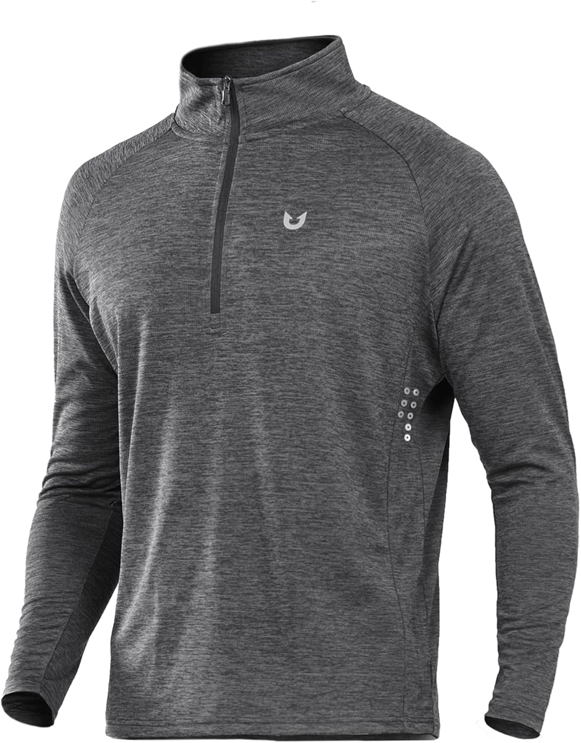 NORTHYARD Quarter Zip Pullover Men Running Shirt Long Sleeve Moisture Wicking Quick Dry Athletic Workout Shirts