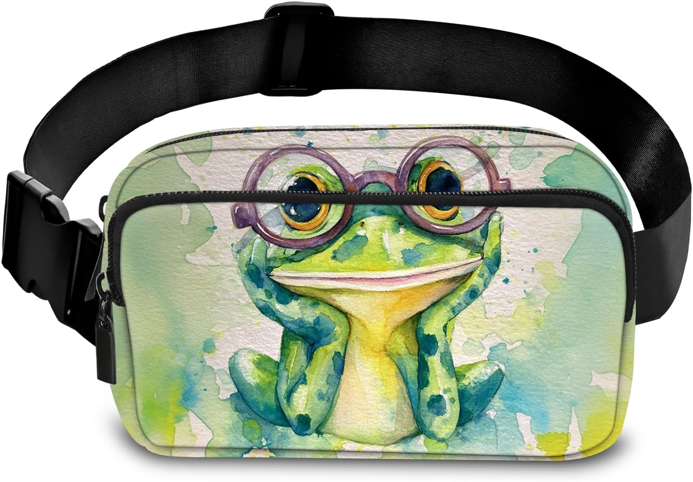 Frog Fanny Pack for Women Belt Bag Casual Waist Bags for Running Workout Hiking Traveling