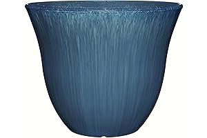 Ocean Blue Resin Pot: Blooms & Beauty in Harmony