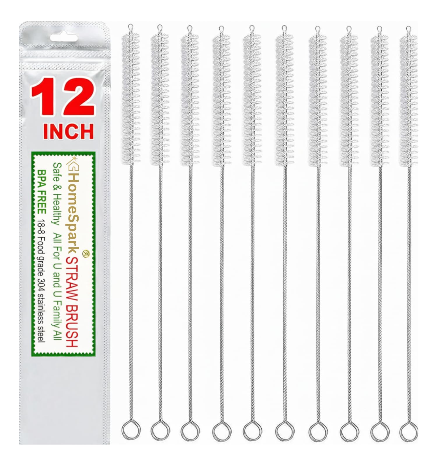 Straw Cleaner Brush for Stanley Extra Long 12 inch, Extra Wide 12mm diam for 1.2L, 890ml, 590ml Stanley Mug, Nylon Bristles and Stainless Steel Handle Straw Brush for 1.2 LitresStanley(10 PCS)-image-19