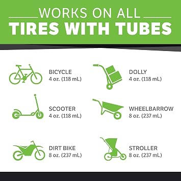 Mongoose Fat Tire Bike Tube, Schrader Valve, 26 x 4 inch, Black & Slime 10004 Dirt Bike Tube Puncture Repair Sealant, Prevent and Repair, 16oz Bottle