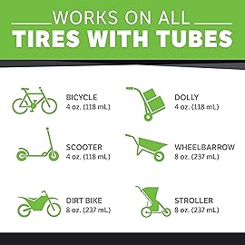 Slime 10003-6PK Bike Tube Puncture Repair Sealant, Prevent and Repair, Suitable for All Bicycles, Non-Toxic, Eco-Friendly, 6 x 8oz Bottle