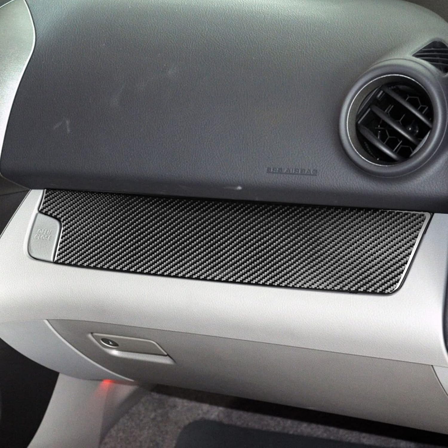 NVCNX Real Premium Carbon Fiber Compatible with Toyota RAV4 2006 2007 2008 2009 2010 2011 2012 Base Limited EV Sport Car Co-Pilot Dashboard Panel Cover Wrap Interior Dash Trim Accessories Black
